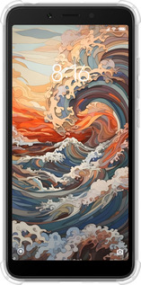 Силіконовий протиударний с посиленими кутами чехол Арт хвилі для Xiaomi Redmi 6A - 6324sp-1531 изображение 