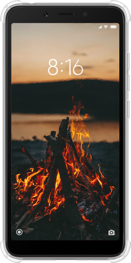 Силикон с усиленными углами чехол Огонь для Xiaomi Redmi 6A - 6021sp-1531 изображение 