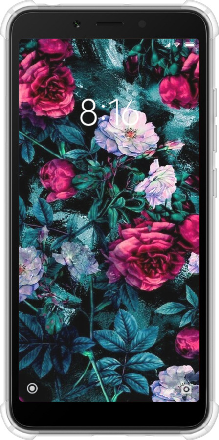 Силикон с усиленными углами чехол Сад и розы для Xiaomi Redmi 6A - 6483sp-1531 изображение 