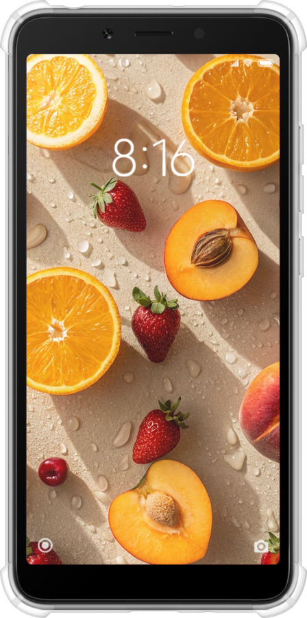 Силіконовий протиударний с посиленими кутами чехол Фрукти 3 для Xiaomi Redmi 6A - 6703sp-1531 изображение 