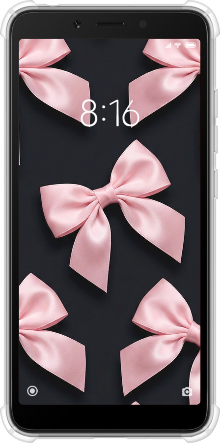 Силикон с усиленными углами чехол Coquette Ribbons Dark Coquette для Xiaomi Redmi 6A - 6767sp-1531 изображение 