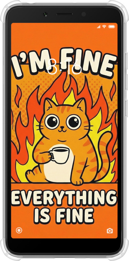 Силикон с усиленными углами чехол Funny Cat для Xiaomi Redmi 6A - 6786sp-1531 изображение 