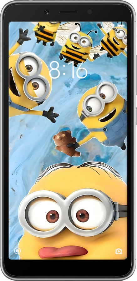 Силиконовый чехол Миньоны для Xiaomi Redmi 6A - 6386u-1531 изображение 