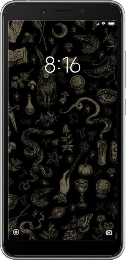 Силіконовий чехол Містичний колаж з травами та магічні символи для Xiaomi Redmi 6A - 6428u-1531 изображение 