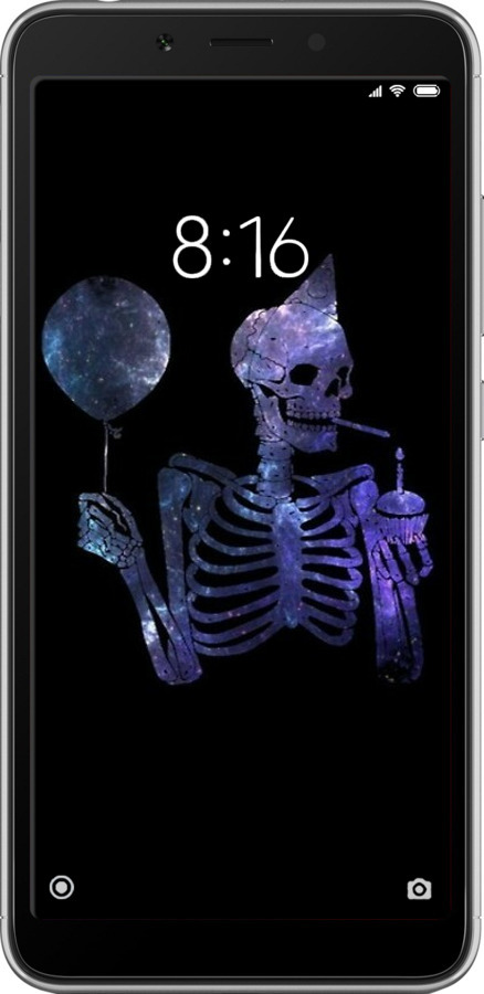 Силиконовый чехол Скелетное искусство для Xiaomi Redmi 6A - 6536u-1531 изображение 
