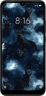 TPU чехол Зображення котиків з темною аквареллю для Xiaomi Redmi 7 - 6521b-1669 изображение 