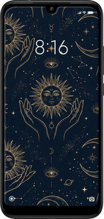 TPU чехол Celestial Harmony: Sun & Moon Gold Mystic Pattern для Xiaomi Redmi 7 - 6778b-1669 изображение 