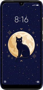 3D пластиковый матовый чехол Cute Cat Celestial/Witchy для Xiaomi Redmi 7 - 6787m-1669 изображение 