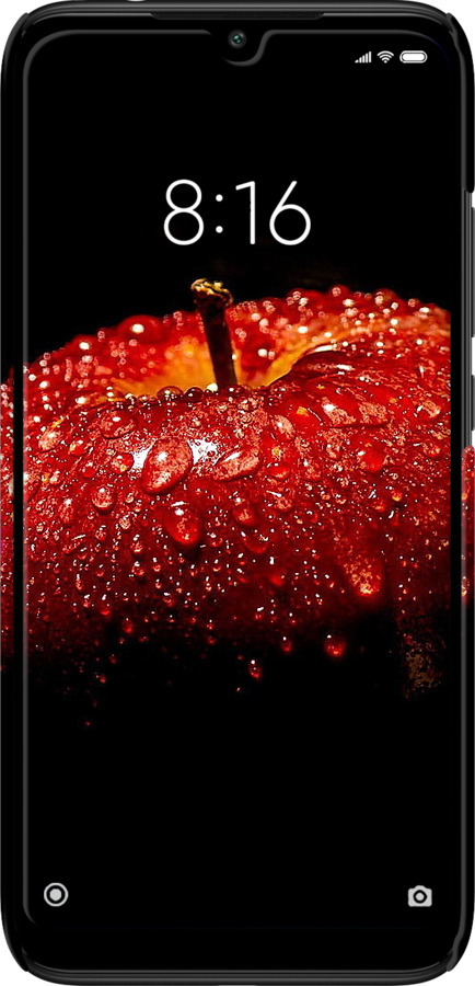 3D пластиковий матовий чехол Яблуко для Xiaomi Redmi 7 - 6022m-1669 изображение 