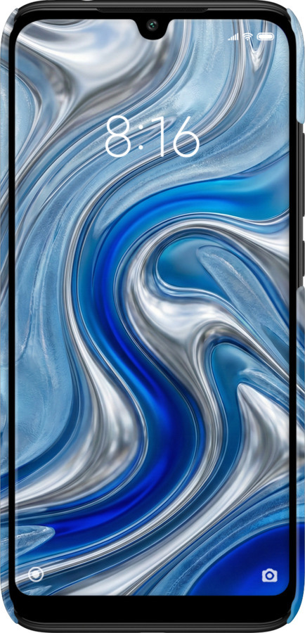 3D пластиковый матовый чехол Liquid Chrome для Xiaomi Redmi 7 - 6781m-1669 изображение 