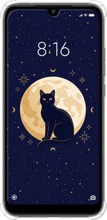 Силикон с усиленными углами чехол Cute Cat Celestial/Witchy для Xiaomi Redmi 7 - 6787sp-1669 изображение 