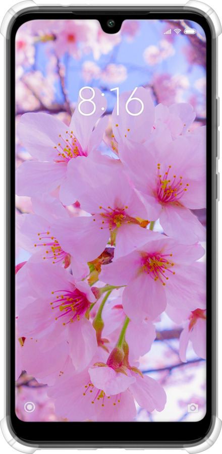 Силикон с усиленными углами чехол Сакура для Xiaomi Redmi 7 - 6029sp-1669 изображение 