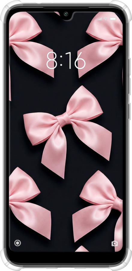 Силіконовий протиударний с посиленими кутами чехол Coquette Ribbons Dark Coquette для Xiaomi Redmi 7 - 6767sp-1669 изображение 