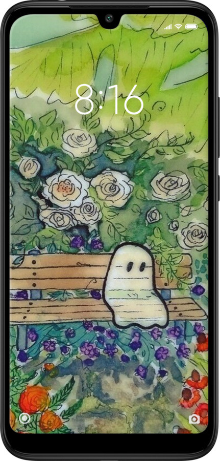 2D пластиковый чехол Грустное привидение для Xiaomi Redmi 7 - 6403t-1669 изображение 