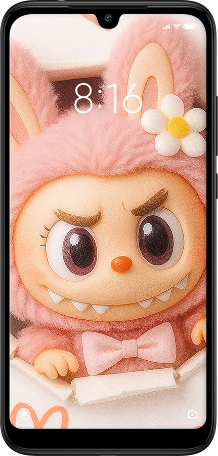 Силиконовый чехол Лабубу 2 для Xiaomi Redmi 7 - 6710u-1669 изображение 