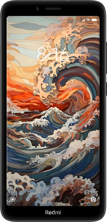 TPU чехол Арт волны для Xiaomi Redmi 7A - 6324b-1716 изображение 