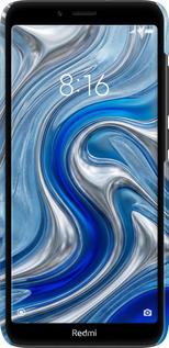 3D пластиковый матовый чехол Liquid Chrome для Xiaomi Redmi 7A - 6781m-1716 изображение 