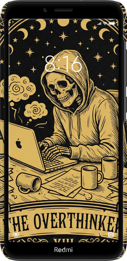 3D пластиковый матовый чехол The Overthinker для Xiaomi Redmi 7A - 6774m-1716 изображение 
