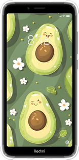 Силикон с усиленными углами чехол Авокадо для Xiaomi Redmi 7A - 6380sp-1716 изображение 