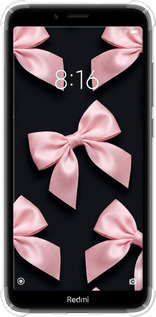 Силіконовий протиударний с посиленими кутами чехол Coquette Ribbons Dark Coquette для Xiaomi Redmi 7A - 6767sp-1716 изображение 