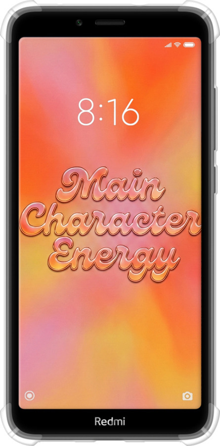 Силикон с усиленными углами чехол Aura Gradient Main Character Energy Aesthetic Y2K для Xiaomi Redmi 7A - 6783sp-1716 изображение 