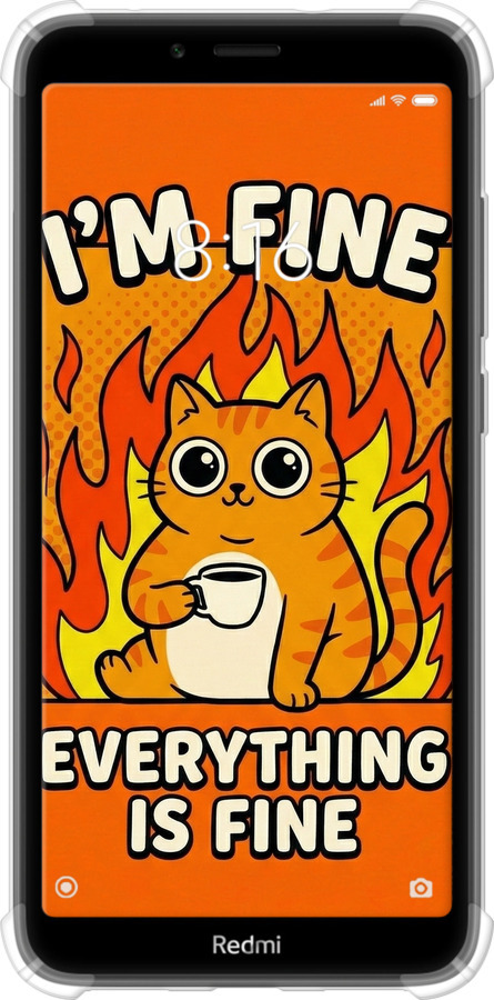 Силіконовий протиударний с посиленими кутами чехол Funny Cat для Xiaomi Redmi 7A - 6786sp-1716 изображение 