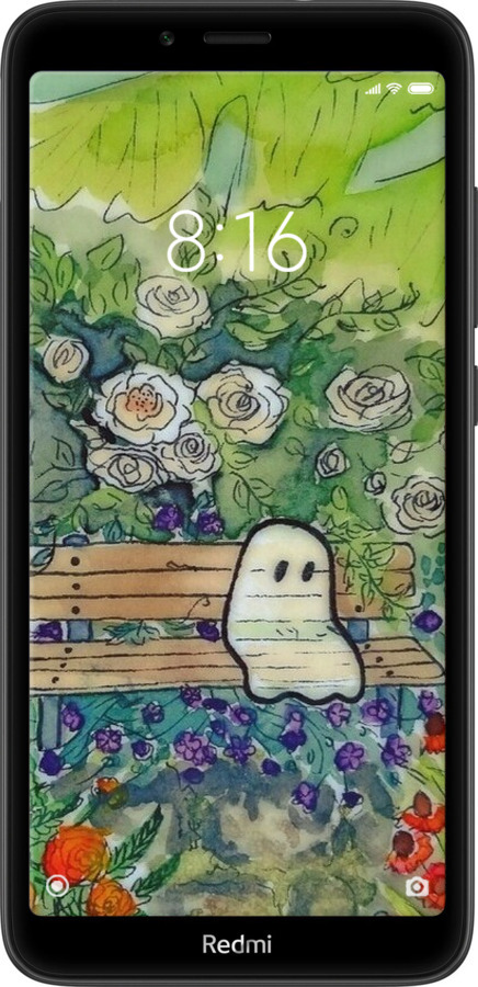 2D пластиковий чехол Сумний привид для Xiaomi Redmi 7A - 6403t-1716 изображение 