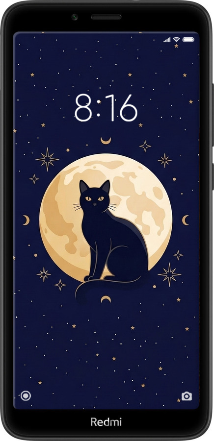 2D пластиковий чехол Cute Cat Celestial/Witchy для Xiaomi Redmi 7A - 6787t-1716 изображение 