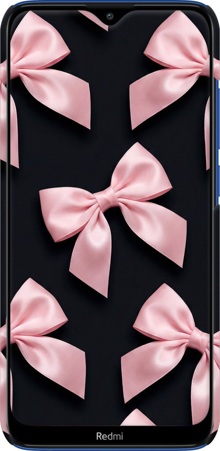 3D пластиковый матовый чехол Coquette Ribbons Dark Coquette для Xiaomi Redmi 8 - 6767m-1806 изображение 