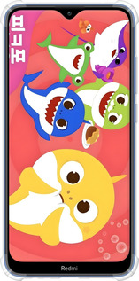 Силикон с усиленными углами чехол Бейби Шаркс для Xiaomi Redmi 8 - 6305sp-1806 изображение 
