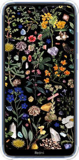 Силикон с усиленными углами чехол С цветами для Xiaomi Redmi 8 - 6422sp-1806 изображение 