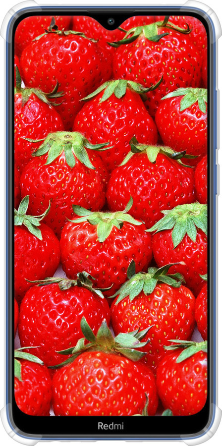 Силикон с усиленными углами чехол Клубника для Xiaomi Redmi 8 - 6020sp-1806 изображение 