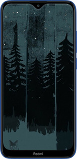 2D пластиковий чехол Лисиця та нічний ліс для Xiaomi Redmi 8 - 6481t-1806 изображение 