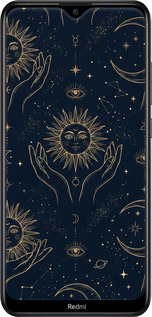 TPU чехол Celestial Harmony: Sun & Moon Gold Mystic Pattern для Xiaomi Redmi 8A - 6778b-1794 изображение 