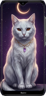 3D пластиковый матовый чехол Mystic White Cat Gothic Dark Purple Gold для Xiaomi Redmi 8A - 6805m-1794 изображение 