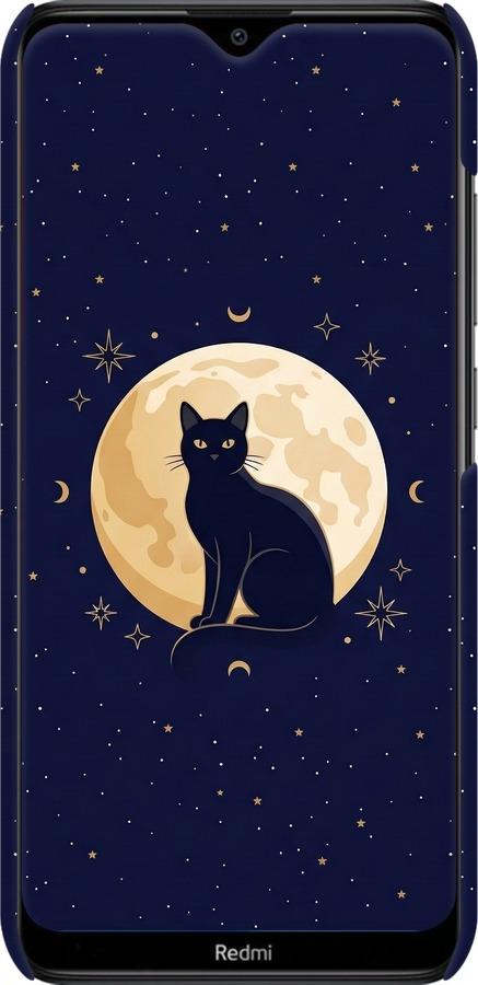 3D пластиковый матовый чехол Cute Cat Celestial/Witchy для Xiaomi Redmi 8A - 6787m-1794 изображение 