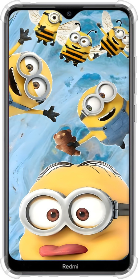 Силикон с усиленными углами чехол Миньоны для Xiaomi Redmi 8A - 6386sp-1794 изображение 
