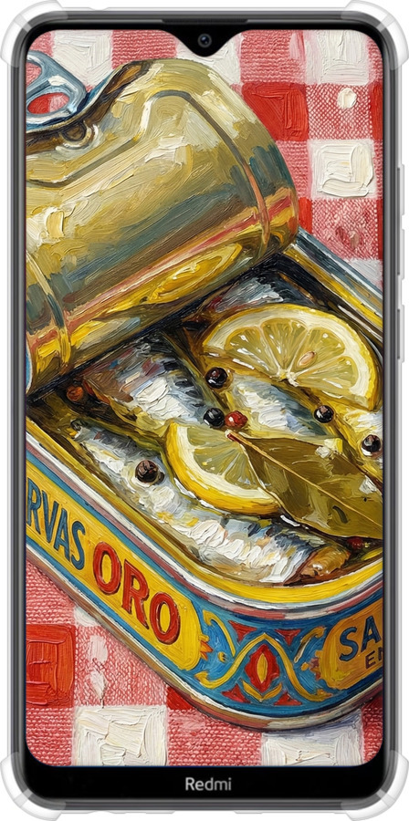 Силикон с усиленными углами чехол Vintage Sardine Tin Phone для Xiaomi Redmi 8A - 6772sp-1794 изображение 