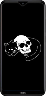 2D пластиковый чехол С изображением кота и черепа для Xiaomi Redmi 8A - 6491t-1794 изображение 