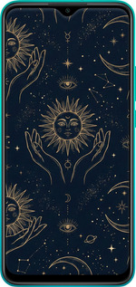 TPU чехол Celestial Harmony: Sun & Moon Gold Mystic Pattern для Xiaomi Redmi 9 - 6778b-2019 изображение 