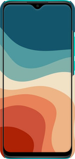 3D пластиковый матовый чехол В стиле ретро с волнами для Xiaomi Redmi 9 - 6531m-2019 изображение 