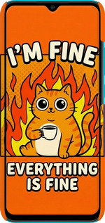 3D пластиковий матовий чехол Funny Cat для Xiaomi Redmi 9A - 6786m-2034 изображение 