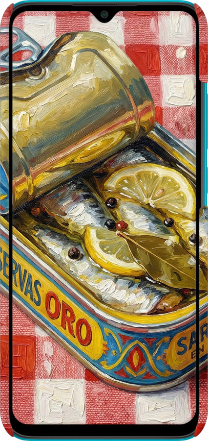 3D пластиковый матовый чехол Vintage Sardine Tin Phone для Xiaomi Redmi 9A - 6772m-2034 изображение 