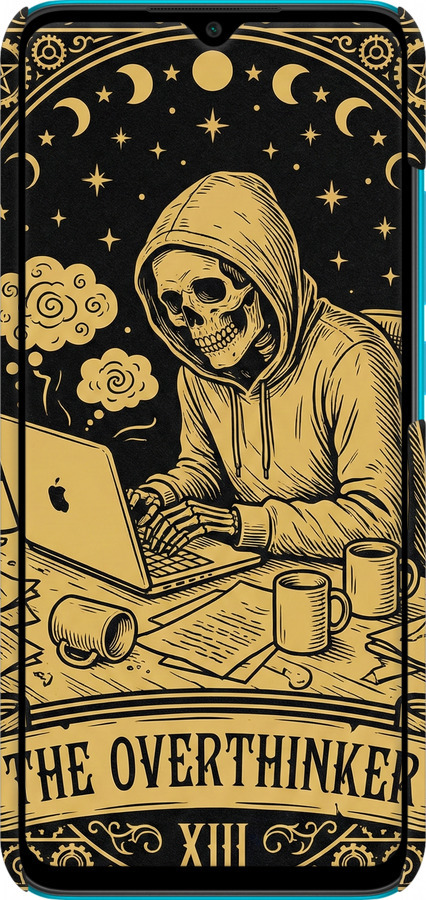 3D пластиковый матовый чехол The Overthinker для Xiaomi Redmi 9A - 6774m-2034 изображение 