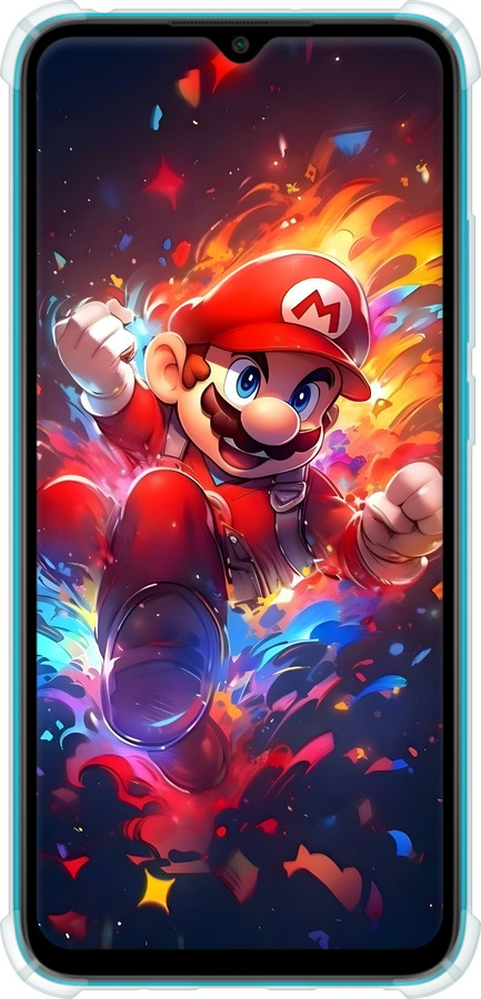 Силіконовий протиударний с посиленими кутами чехол Супер Маріо для Xiaomi Redmi 9A - 6342sp-2034 изображение 