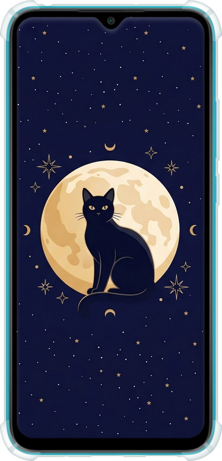 Силикон с усиленными углами чехол Cute Cat Celestial/Witchy для Xiaomi Redmi 9A - 6787sp-2034 изображение 