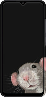 3D пластиковый матовый чехол The Peeking Rat для Xiaomi Redmi 9C - 6442m-2035 изображение 