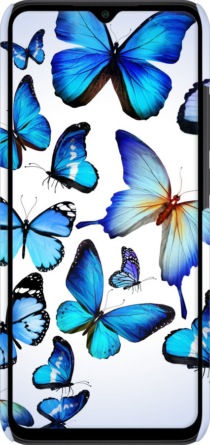 3D пластиковый матовый чехол Бабочки для Xiaomi Redmi 9C - 6023m-2035 изображение 