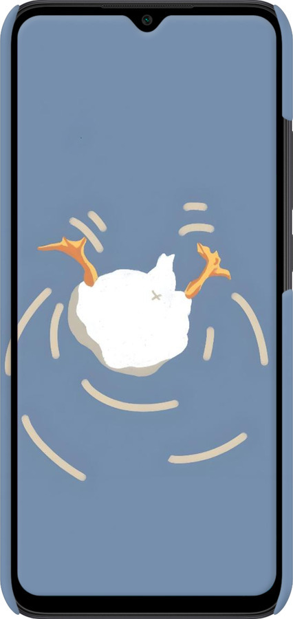 3D пластиковый матовый чехол Гусь ныряет для Xiaomi Redmi 9C - 6275m-2035 изображение 