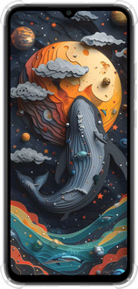 Силикон с усиленными углами чехол Кит в космосе для Xiaomi Redmi 9C - 6328sp-2035 изображение 